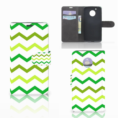 Motorola Moto G5 Telefoon Hoesje Zigzag Groen