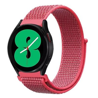 By Qubix - Sport Loop nylon bandje - Donkerroze - Compatible met Xiaomi Mi Watch/Compatible met Xiaomi Watch 2 / Compatible met Xiaomi Watch S1 / S2 / S3 / S4 - Compatible Xiaomi bandje