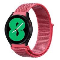 By Qubix - Compatible met Garmin Venu 2 / Garmin Venu 3 - Sport Loop nylon bandje - Donkerroze - Compatible Garmin bandje - Bandbreedte: 22mm