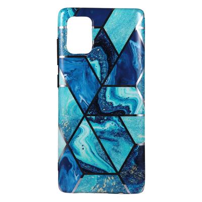 Shop4 - Samsung Galaxy A71 Hoesje - Zachte Back Case Marmer Combinatie Blauw Shop4 - Samsung Galaxy A71 Hoesje - Zachte Back Case Marmer Combinatie Blauw