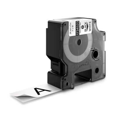 Labeltape DYMO IND RHINO 1734523 Polyester Tapekleur: Wit Tekstkleur:Zwart 24 mm 5.5 m