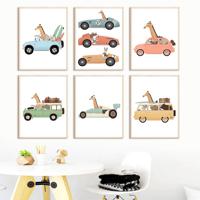 Posters - Dieren in de Auto / Set van 6 - thumbnail