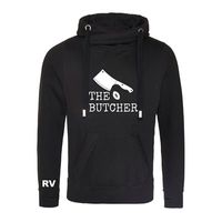 Rugby Vintage - THE BUTCHER Cross Neck Hoodie - Zwart - thumbnail