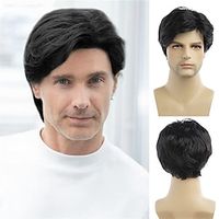 herenpruiken korte lichtbruine pruik synthetisch hittebestendig natuurlijk halloween cosplay haar pruik voor mannen Lightinthebox