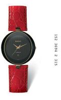 Horlogeband Rado 01.152.3694.2.315 Leder Rood 18mm - thumbnail