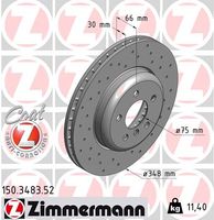 Remschijf SPORT REMSCHIJF COAT Z ZIMMERMANN, Remschijftype: Binnen geventileerd, u.a. für BMW