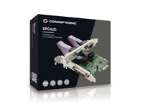 Conceptronic SPC01G 1 + 2 poorten Seriële/parallelle interfacekaart PCI-Express, Parallel (IEEE 1284), Serieel (9-pol.) PCIe - thumbnail