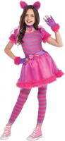 Amscan verkleedjurk Cheshire Cat polyester roze mt 8 10 jaar