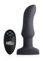 10X Inflatable + Vibrating Curved Silicone Anal Plug - thumbnail