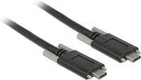 DeLock 83720 1 m USB C USB C mannelijk mannelijk zwarte kabel USB - kabel USB (1 m, USB C, USB C, 3.1 Gen 2), mannelijk/mannelijk, zwart