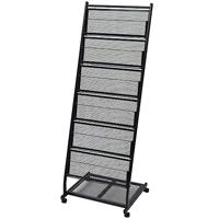 vidaXL Tijdschriftenrek Zwart 47,5x43x133 cm A4 Tijdschriften Rek Rekken Lectuur