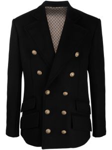 Balmain double-breasted wool jacket - Noir