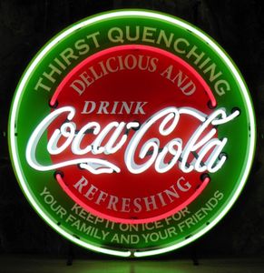 Coca-Cola Thirst Quenching Neon Verlichting 65 x 65 cm