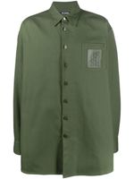 Raf Simons chemise oversize à patch logo - Vert