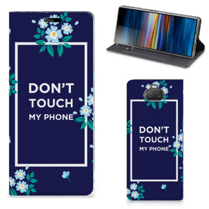 Sony Xperia 10 Design Case Flowers Blue DTMP