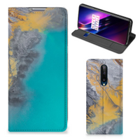 OnePlus 8 Standcase Marble Blue Gold - thumbnail