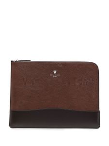 Aspinal Of London pochette d'ordinateur City en cuir - Marron