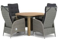 Garden Collections Lincoln/Brighton 120 cm rond dining tuinset 5-delig