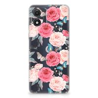 Motorola Moto E13 TPU Case Butterfly Roses