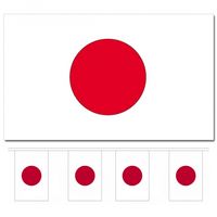 Landen vlaggen versiering set - Japan - Vlag 90 x 150 cm en vlaggenlijn 9 meter