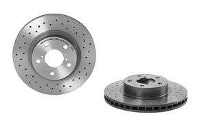 Remschijf BREMBO XTRA LINE BREMBO, Remschijftype: Geperforeerd / Geventileerd, u.a. für Subaru