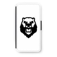 Angry Bear (white): iPhone 7 Flip Hoesje - thumbnail