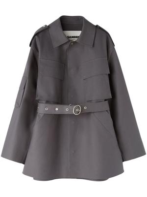 Jil Sander Jas met ceintuur - Grijs