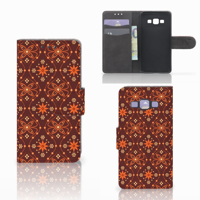 Samsung Galaxy A3 2015 Telefoon Hoesje Batik Brown