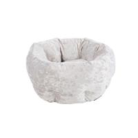 Velvet Donut Bed Silver