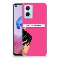 OPPO A96 | OPPO A76 Silicone-hoesje Woman Don't Touch My Phone