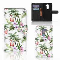 Huawei Honor 6X Telefoonhoesje met Pasjes Flamingo Palms