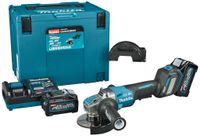 Makita GA044GM201 | 40V Max | Haakse slijper | 125 mm | X-LOCK | 4,0 Ah accu (2 st) | snellader | in Mbox | met veiligheidsschakelaar GA044GM201