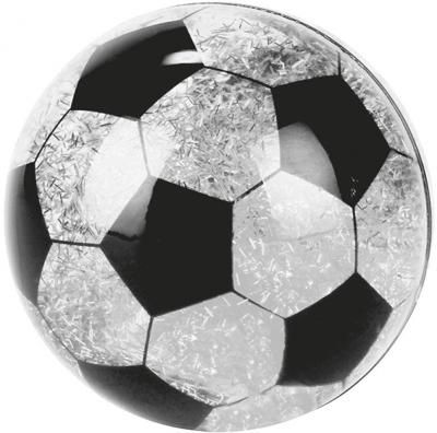 Moses stuiterbal met licht voetbal 6,5 cm zilver Moses stuiterbal met licht voetbal 6,5 cm zilver