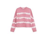 Mango Kids tie-dye sweater roze/wit