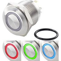 TRU COMPONENTS TC-7494612 TC-GQ16F-10E/41RGB/ vandaalbestendige schakelaar 48V/DC 2 A 1x Off / (On) Momentaan rood, groen