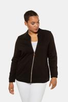 Ulla Popken Sweatblouson, collegekraag, ribboorden - Grote Maten