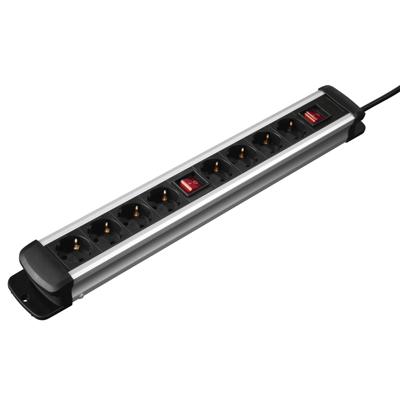 Hama Stekkerdoos 8-voudig Pro-S 80S met 2 schakelaars 1.5m Desktop accessoire Zwart Hama Stekkerdoos 8-voudig Pro-S 80S met 2 schakelaars 1.5m Desktop accessoire Zwart