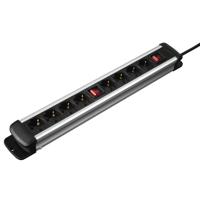 Hama Stekkerdoos 8-voudig Pro-S 80S met 2 schakelaars 1.5m Desktop accessoire Zwart