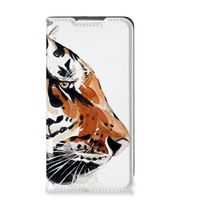 Bookcase Samsung Galaxy S22 Watercolor Tiger