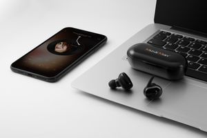 Technaxx Musicman BT-X49 In Ear oordopjes Bluetooth Zwart Headset, Touchbesturing