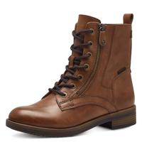 Tamaris DAMES Enkellaarzen, Vrouwen Combat Laarzen,TOUCHit,laarzen,halve laarzen,geregen laarzen,COGNAC,38 EU
