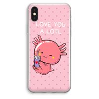 Love You A Lotl: iPhone XS Max Transparant Hoesje