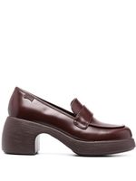 Camper mocassins Thelma 75 mm en cuir - Rouge