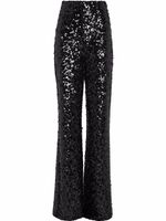 Philipp Plein pantalon brodé de sequins à taille haute - Noir - thumbnail