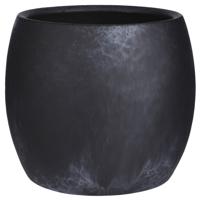 Mica Decorations Bloempot - mat zwart - keramiek - 20 x 18 cm - Plantenpotten