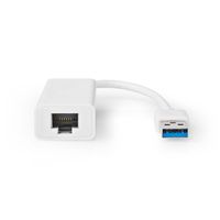 Nedis USB-netwerkadapter | USB 3.2 Gen 1 | 1 Gbps | USB-A Male | RJ45 Female | 0.20 m | Rond | Vernikkeld | Koper | Wit | Doos - CCGB61950WT02 - thumbnail