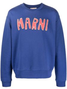 Marni sweat à logo appliqué - Bleu