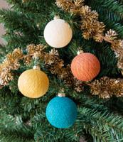 Cotton Ball Lights kerstballen blauw - Indian Sparkling