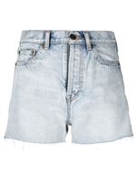 Saint Laurent short en jean à bords francs - Bleu