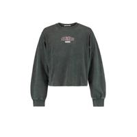 America Today Junior longsleeve met printopdruk verwassen zwart